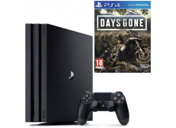 Image Console SONY PS4 Pro Noir 1 To + 1 manette + Days Gone