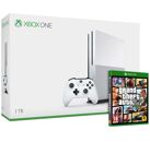 Console MICROSOFT Xbox One S Blanc 1 To + 1 manette + Grand Theft Auto V
