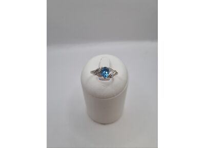 Image Bague Or Blanc Topaze