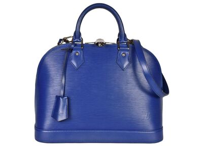 Image Sac à main LOUIS VUITTON Alma GM Porté Main Cuir Épi bleu