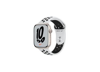 Image Montre connectée APPLE Watch Series 7 Nike Edition Silicone Blanc, noir 45 mm