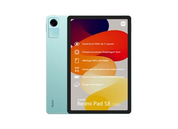 Image Tablette XIAOMI Redmi Pad SE Vert menthe 128 Go Wifi 10