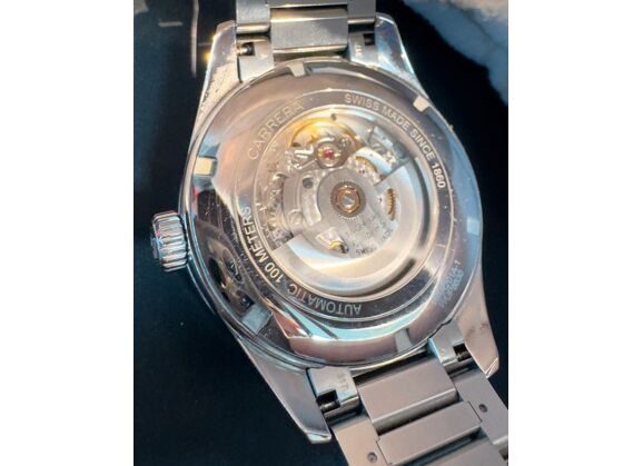 Image Montre Homme TAG HEUER Carrera Calibre 5 WAR201A Acier Argenté 42 mm