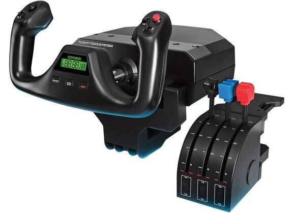 Image Acc. de jeux vidéo LOGITECH Flight Yoke System Filaire Noir PC