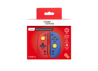 Acc. de jeux vidéo UNDER CONTROL Paire Joy-Con Rouge Bleu Switch
