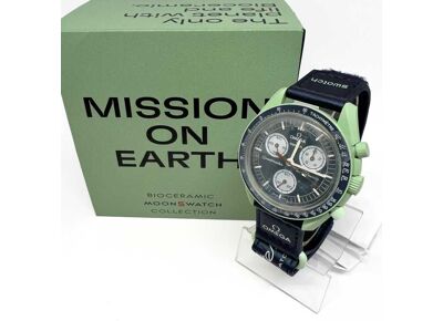 Montre Homme OMEGA Mission On Earth  Bleu marine 42 mm