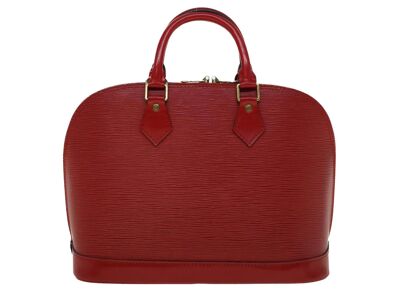 Image Sac à main LOUIS VUITTON Alma Porté main Cuir épi Rouge