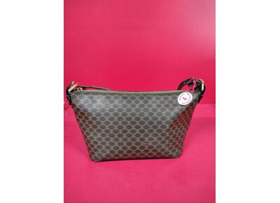 Image Sac à main CELINE Ligne Ava Porté épaule Toile enduite Marron
