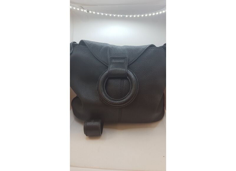 Sac à main SEQUOIA Porté épaule Cuir Noir d'occasion