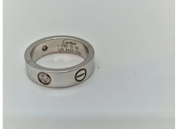 Image Bague Love Or blanc Diamants