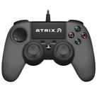 Image Acc. de jeux vidéo ATRIX Manette Filaire Gris PS4