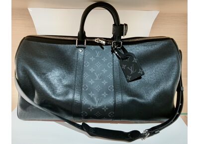Image Sac à main LOUIS VUITTON Keepall 50 Sac de voyage Cuir Noir