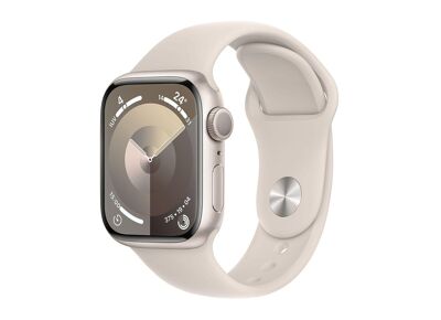 Image Montre connectée APPLE Watch Series 9 Silicone Lumière stellaire 41 mm