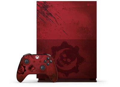 Image Console MICROSOFT Xbox One S Edition Gears Of War 4 Rouge 2 To + 1 manette