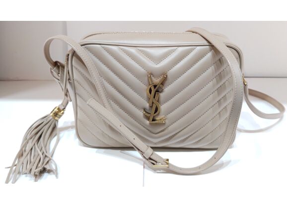 Image Sac à main SAINT LAURENT Camera Porté croisé Cuir de veau Beige