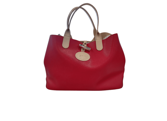 Image Sac à main LONGCHAMP Roseau Porté main Cuir Rouge