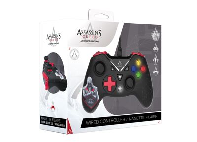 Image Acc. de jeux vidéo FREAKS AND GEEKS Manette Filaire Noir Rouge Assassin's Creed Switch