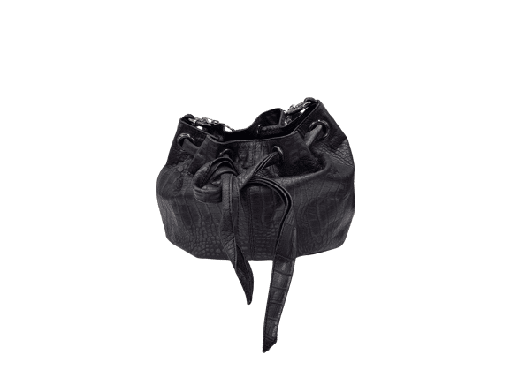 Image Sac à main FEMME SECRETE Porté croisé Cuir Noir