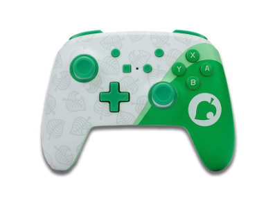 Image Acc. de jeux vidéo POWERA Manette Sans fil Animal Crossing Nook Inc Vert Blanc Switch