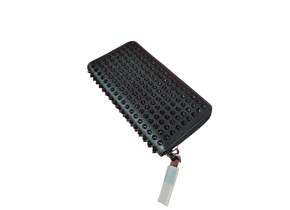 Image Portefeuille CHRISTIAN LOUBOUTIN Panetonne Cuir Noir