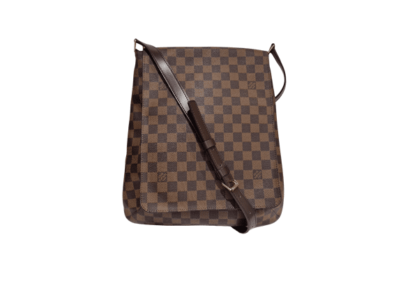 Image Sac à main LOUIS VUITTON Musette Porté croisé Toile enduite Damier ébène
