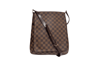 Image Sac à main LOUIS VUITTON Musette Porté croisé Toile enduite Damier ébène