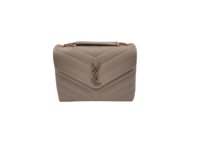 Image Sac à main SAINT LAURENT Loulou PM Porté épaule Cuir de veau Beige