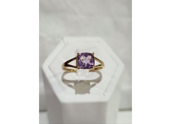 Image Bague Or jaune Améthyste