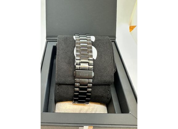 Image Montre Homme HUGO BOSS HB.416.1.34.3717 Acier Noir 44 mm