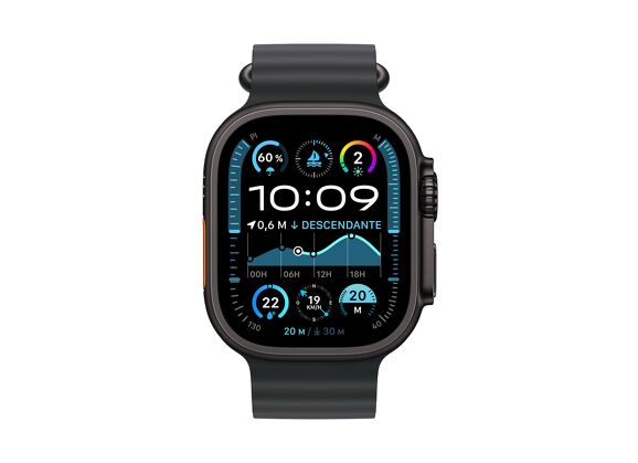 Image Montre connectée APPLE Watch Ultra 2 Caoutchouc Titane Noir 49 mm Cellular