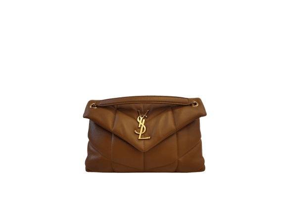 Image Sac à main SAINT LAURENT Puffer PM Porté épaule Cuir Dark honney