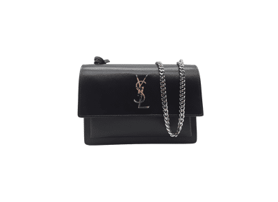 Image Sac à main YVES SAINT LAURENT Sunset Porté épaule Cuir Noir