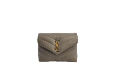 Image Sac à main SAINT LAURENT Loulou Toy Porté épaule Cuir Gris