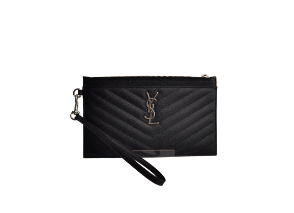 Image Sac à main SAINT LAURENT Cassandre Pochette Cuir Noir