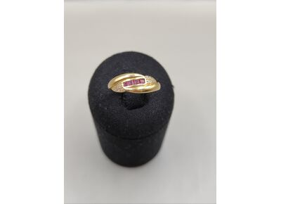 Image Bague Or jaune Rubis Diamant