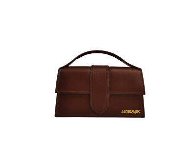 Image Sac à main JACQUEMUS Le Grand Bambino Porté épaule Cuir Marron
