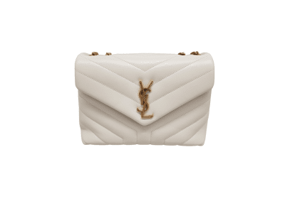 Image Sac à main YVES SAINT LAURENT Loulou PM Porté épaule Cuir Blanc