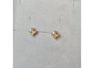 Image Boucles d'oreilles Acier Pierre orange Oxyde de zirconium