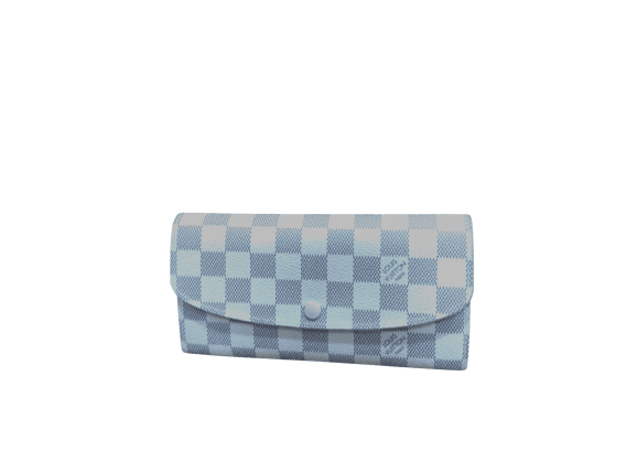 Image Portefeuille LOUIS VUITTON Emilie Toile enduite Damier azur