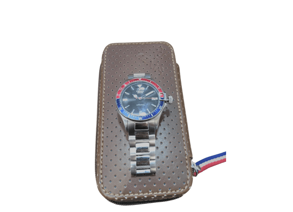 Image Montre Homme YEMA Pepsi Superman Acier Gris 42 mm