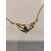 Image Collier Or jaune Emeraude Oxyde de zirconium
