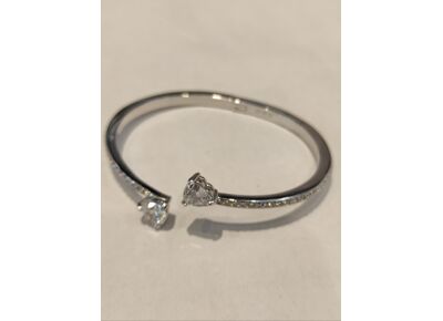 Image Bracelet Jonc Acier Oxyde de zirconium