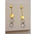 Image Boucles d'oreilles Or jaune Oxyde de zirconium