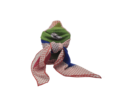 Image Foulard YVES SAINT LAURENT Carré 90 Tissu Rouge Vert Bleu