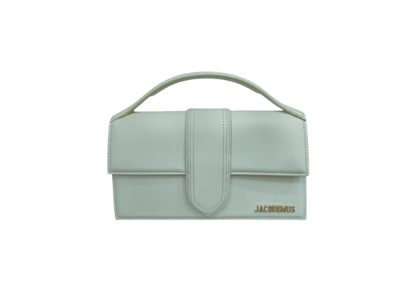 Image Sac à main JACQUEMUS Le Grand Bambino Porté croisé Cuir de vachette Jaune pâle