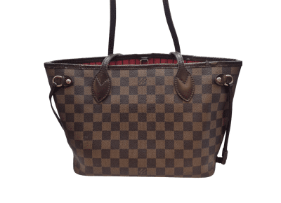 Image Sac à main LOUIS VUITTON Neverfull Porté épaule Toile enduite Damier marron