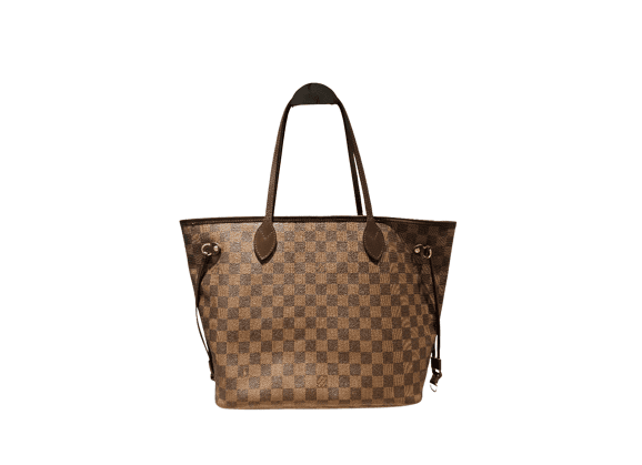 Image Sac à main LOUIS VUITTON Neverfull Porté main Cuir Damier marron