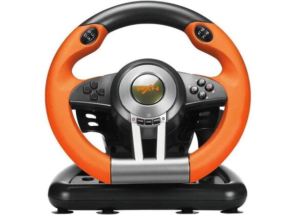 Image Acc. de jeux vidéo PXN Volant Filaire Orange Noir PXN-V3 Pro PXN PS4