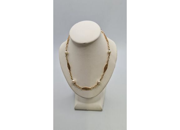 Image Collier Or jaune Perle
