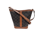 Image Sac à main CELINE Bucket Porté croisé Toile enduite Marron